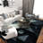 Washable Abstract Geometry Area Rug Non-sliping Backing