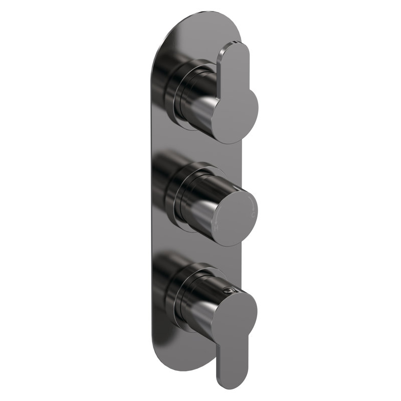 Triple Concealed Thermostatic Shower Valve, No