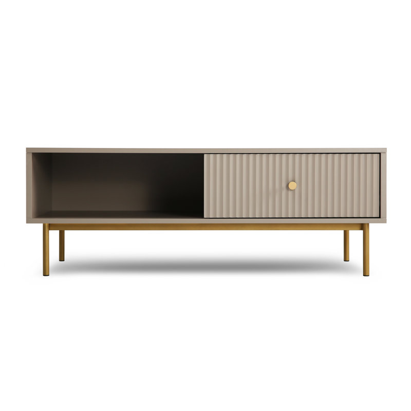 Ahdia Four Leg Coffee Table with Storage, Grey