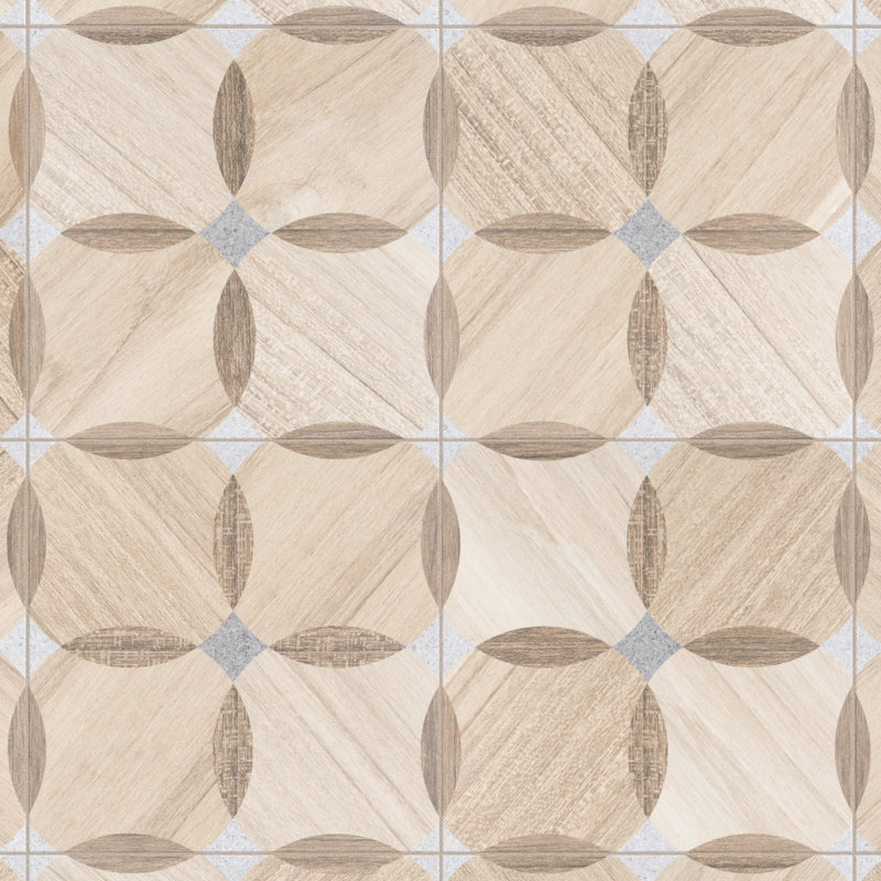 Komi Mossy 7-7/8" x 7-7/8" Porcelain Patterned Wall & Floor Tile