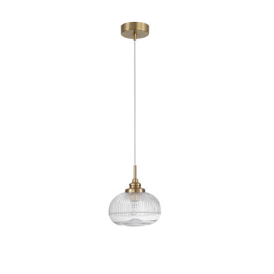 1 - Light Satin Gold Single Pendant