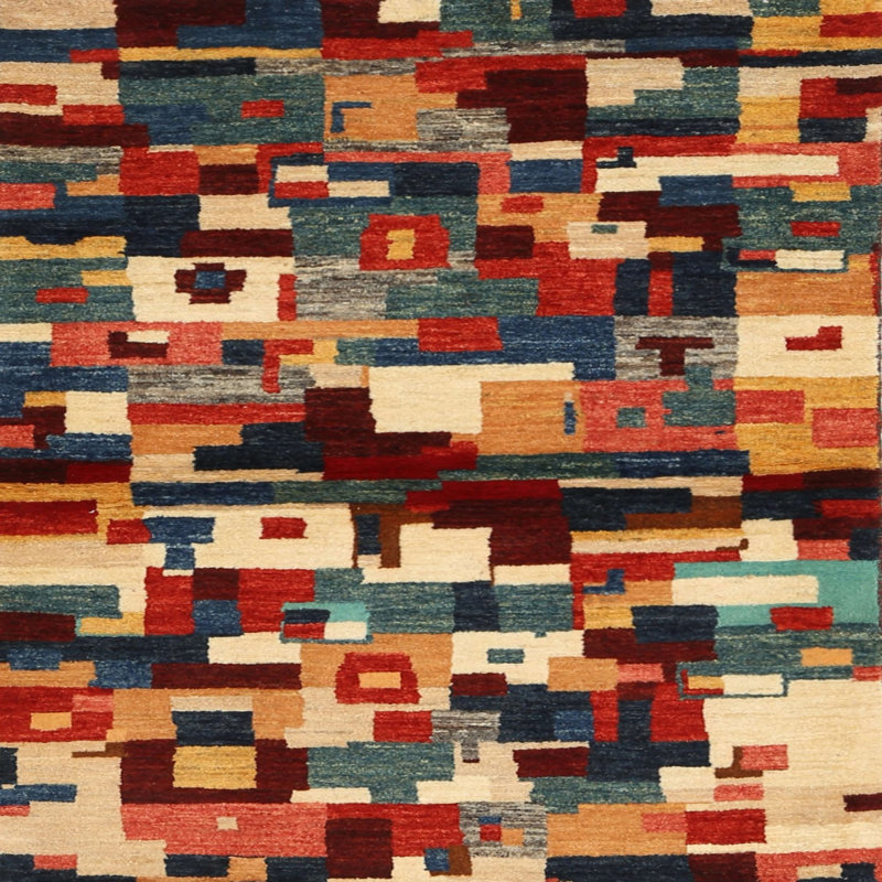 Abstract Indoor Rug, Square 5'