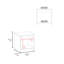 Grande table de chevet minimaliste avec tablette ouverte 16,5 po Chroma-1379488019