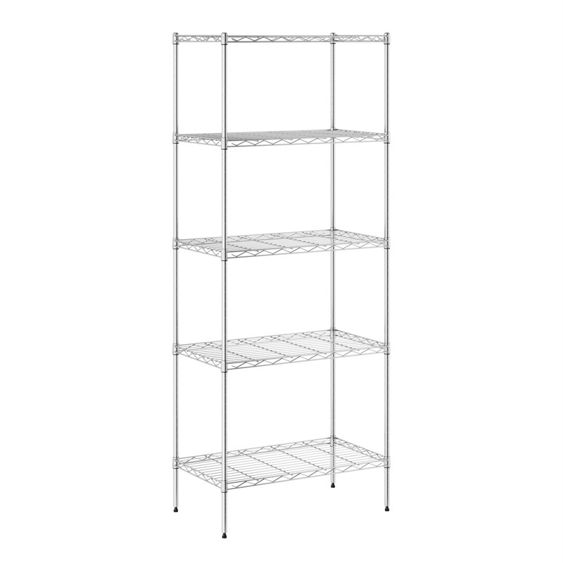 Canika Stainless Steel Storage Rack, Stainless Steel, 152.4cm H x 60.96cm W x 35.56cm D