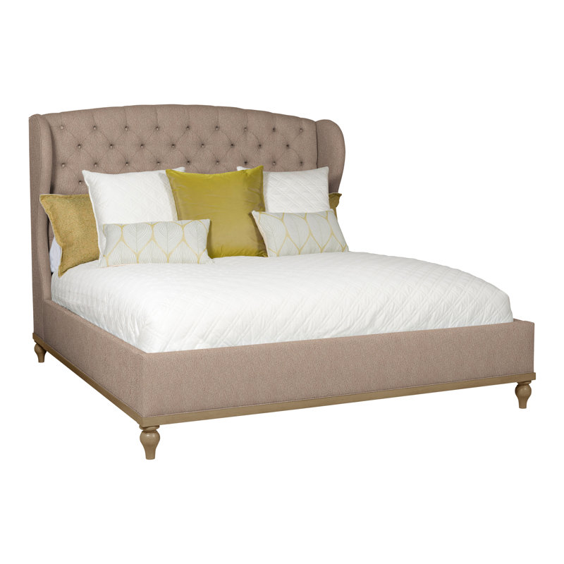 Emma King Bed, Navada Mushroom, Hampton, No