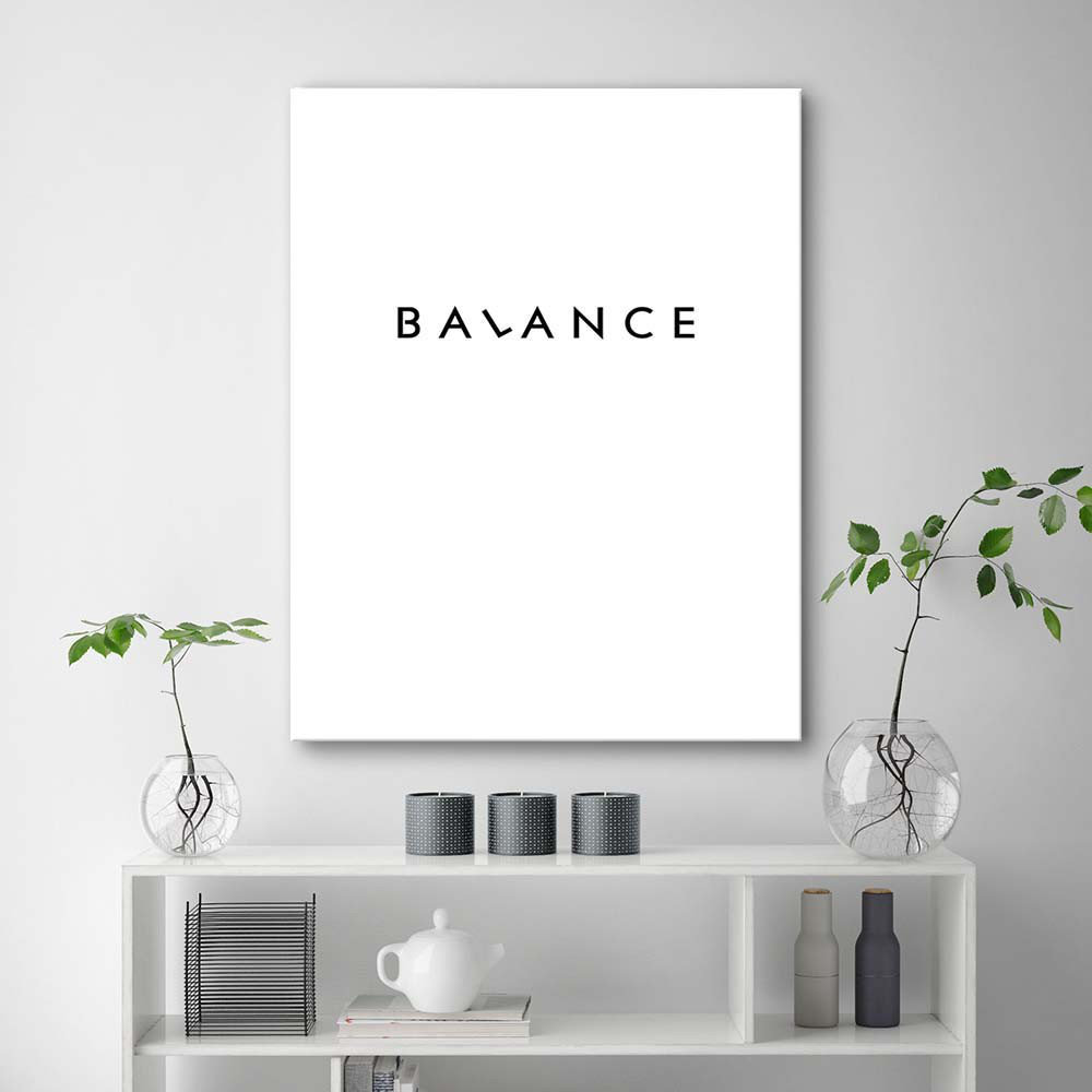 Leinwandbild Inschrift Balance