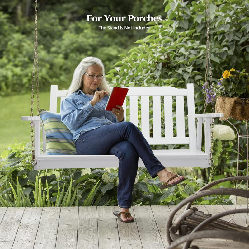 3 Person Porch Swing, White
