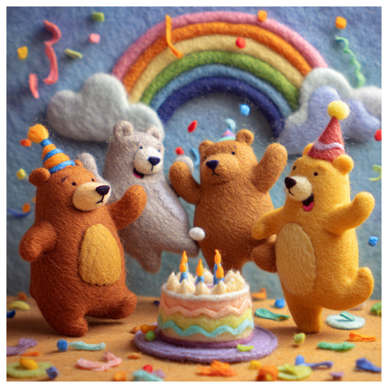 Tapis de bain Felt Bear, L 24 po x L 17 po