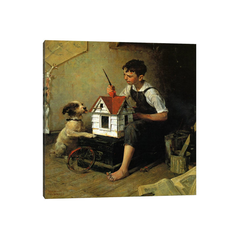 Paniting The Little House - Wrapped Canvas Painting, 30.48 cm H x 30.48 cm W