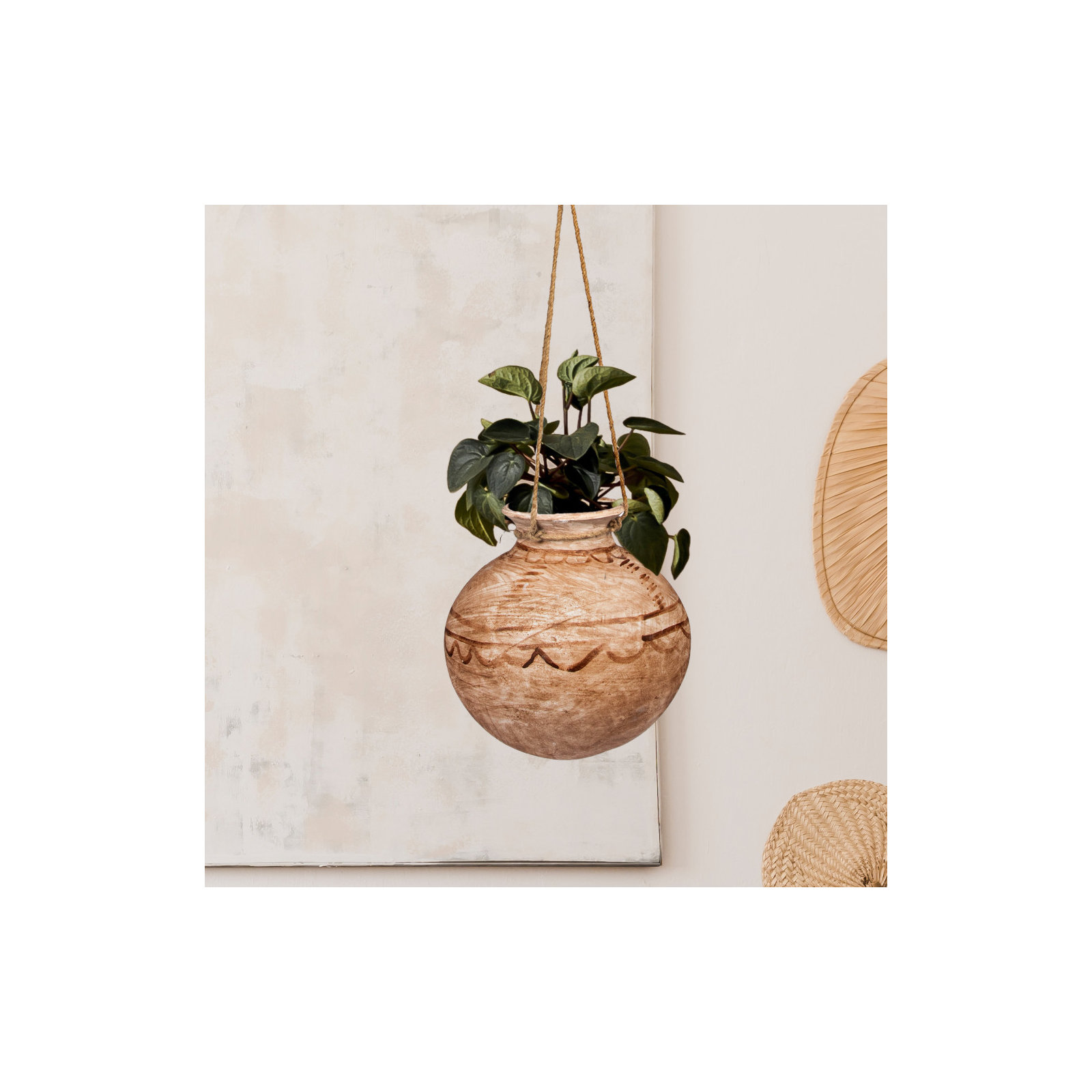 Mercer Clay Hanging Planter
