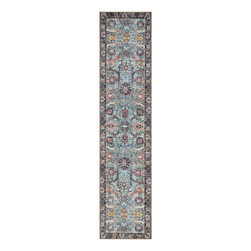 Maelei Performance Chenille Floral Indoor Rug, Runner 2'7" x 12'