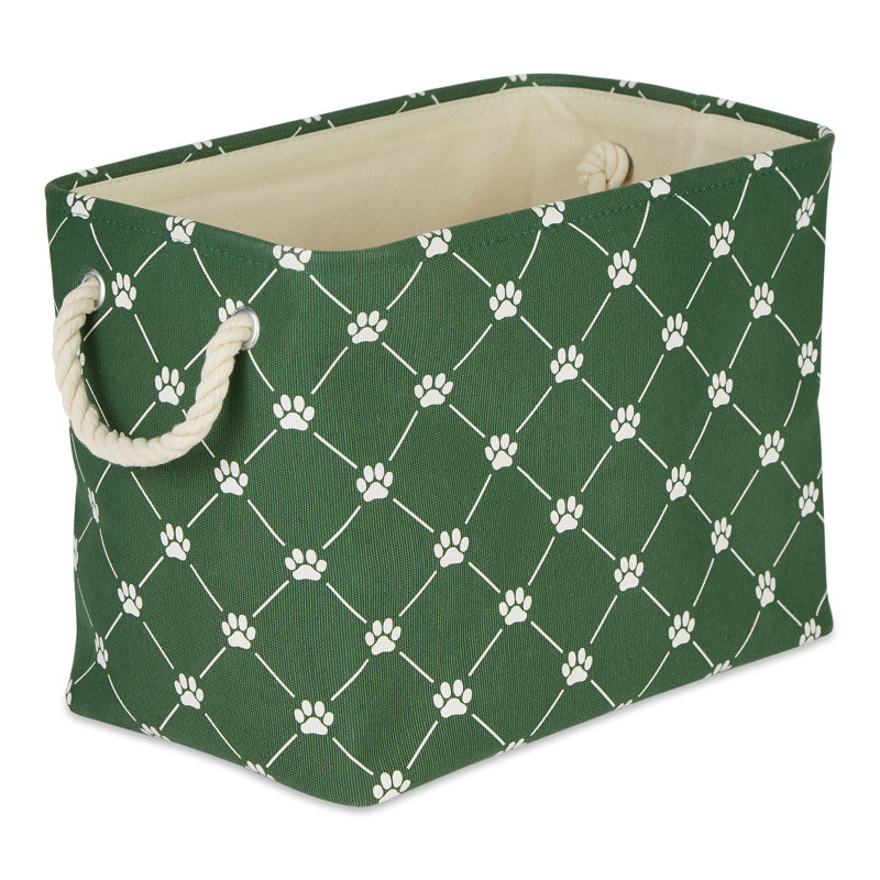 Cube ou bac en tissu, H 9 po x l 8 po x P 14 po, Vert