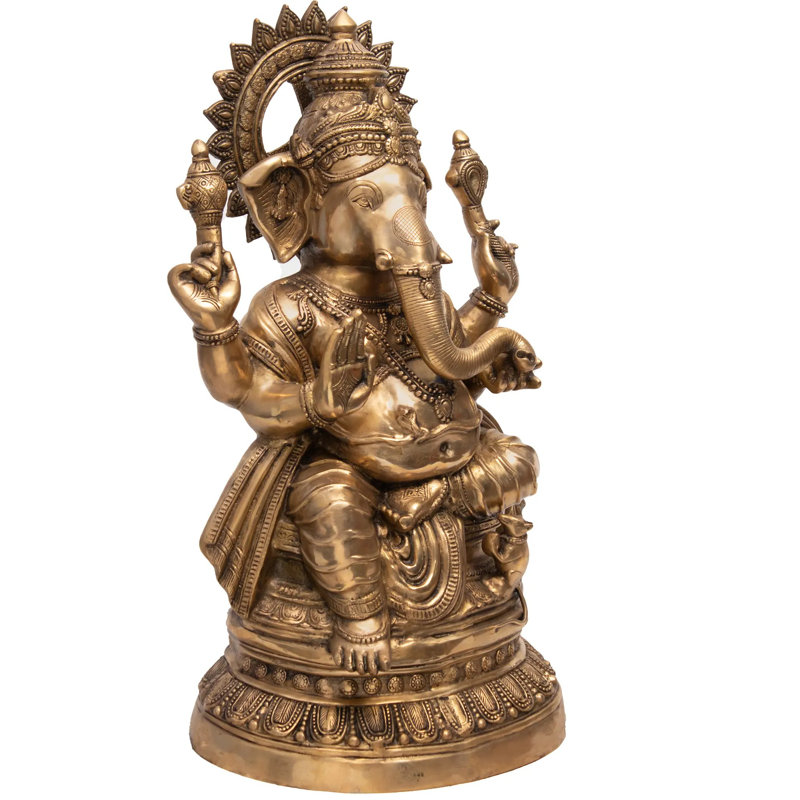 Statue Ganesha, Laiton naturel