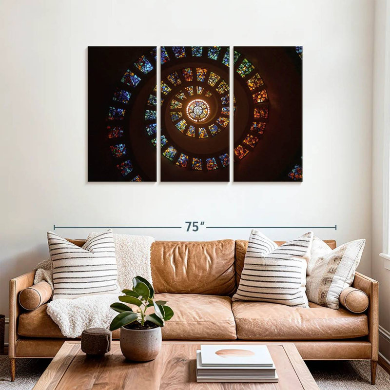 Stained Glass Spiral, 36" H x 57" W