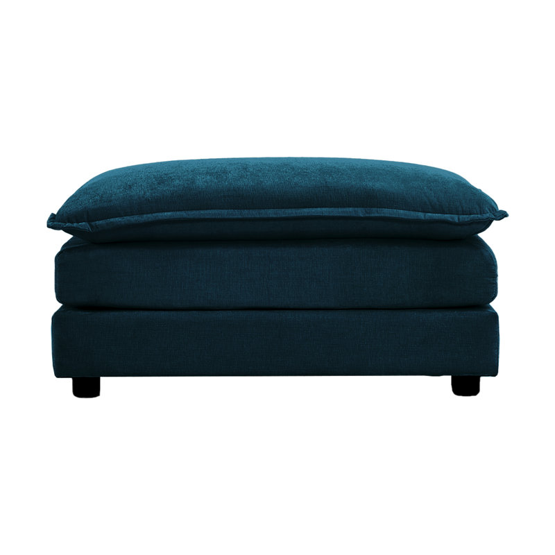 Bleu chenille, rembourré de rembourrage, repose-pieds de confort supérieur, mousse, améliore la relaxation