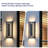 2-Pack Modern 2-Tier Square LED Outdoor Wall Sconce