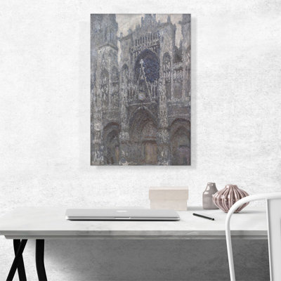 " Rouen Cathedral Gray Weather 1894 " by Claude Monet
