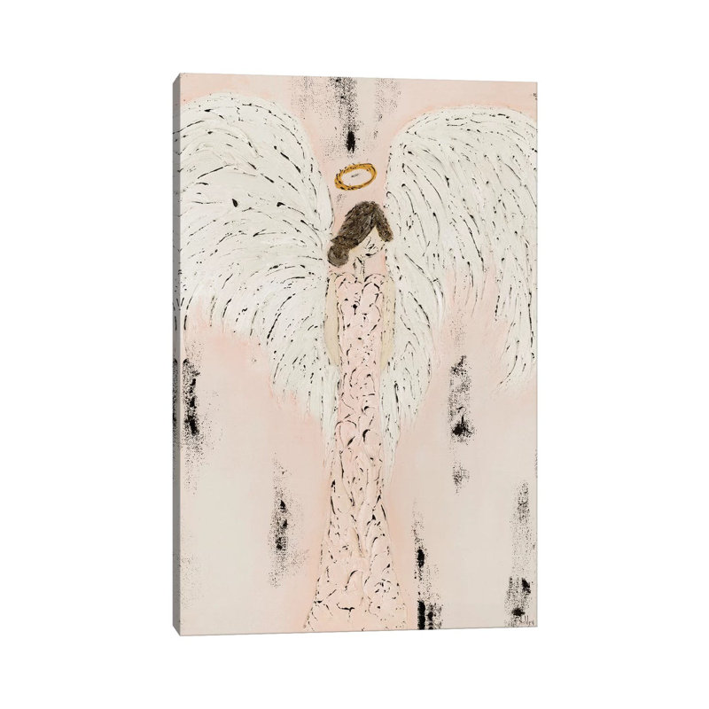 «Pink Farmhouse Angel» par Ashley Bradley - impression, H 40 po x l 26 po x P 1,5 po