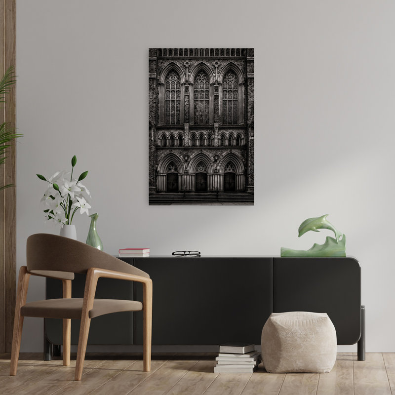 Art contemporain, architecture contemporaine, gothique, rétro, H 36 po x l 24 po