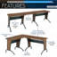 Bureau en L avec option de bureau d'équipe en ligne