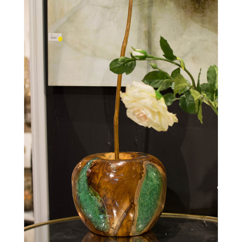 Apple Accent Sculpture, 32" H x 10.5" W x 10.5" D