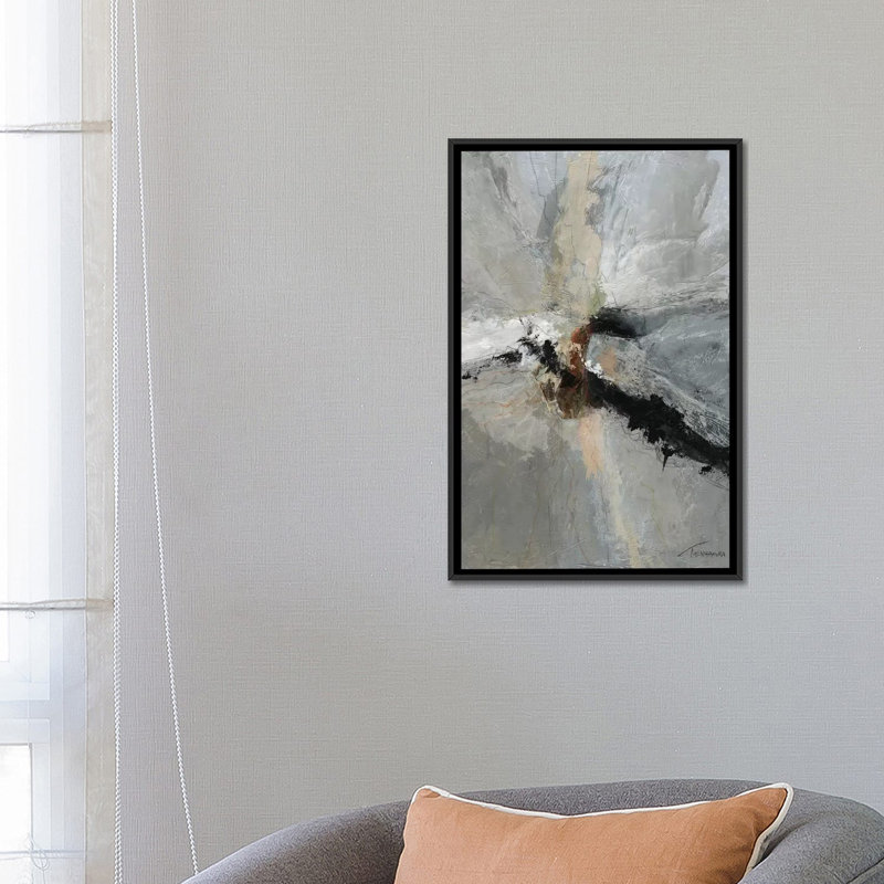 «Dispassion I», reproduction sur toile, H 26 po x l 18 po x P 1,5 po, Pas de tapis, Toile encadrée noire
