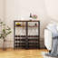 Open Shelving Wine Bottle Rack Brown