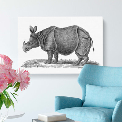 Rhinoceros by George Shaw - Wrapped Canvas Painting