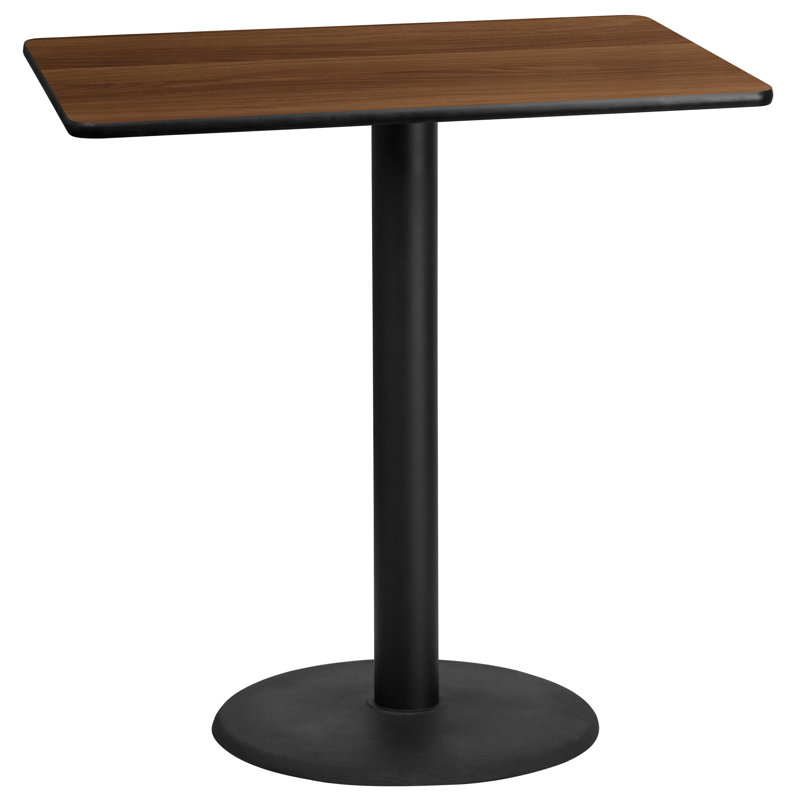 Dual-Tone Walnut Laminate 31'' Rectangular Dining Table