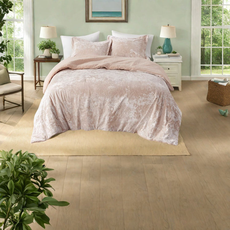 Ensembles de literie en velours luxueux, confort Sherpa réversible, style moderne