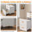 White Makeup Vanity Table, MDF Dressing Table with Storage Cabinets & Drawers, Compact for Bedroom-1619259984