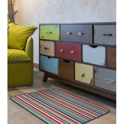 Aloysious Non-Slip Striped Indoor Doormat