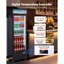 Réfrigérateur commercial pour marchandisage, réfrigérateur à porte vitrée 12,7 pieds cubes / 360 L, refroidisseur de boissons vertical avec boîte à lumière personnalisable, 4 tablettes réglables et lumière DEL douce pour les magasins à domicile
