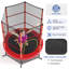 Trampoline de cour arrière 55 po avec enceinte sécuritaire Costway-55709584