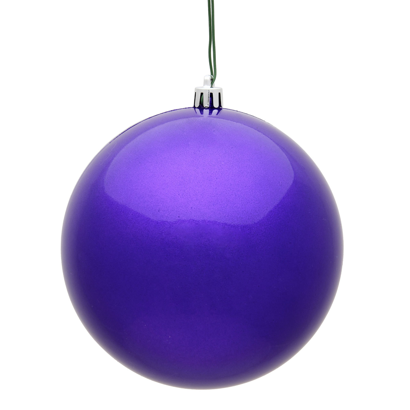 Holiday Décor Ball Ornament, 3" H x 3" W x 3" D, Juniper Green Shiny