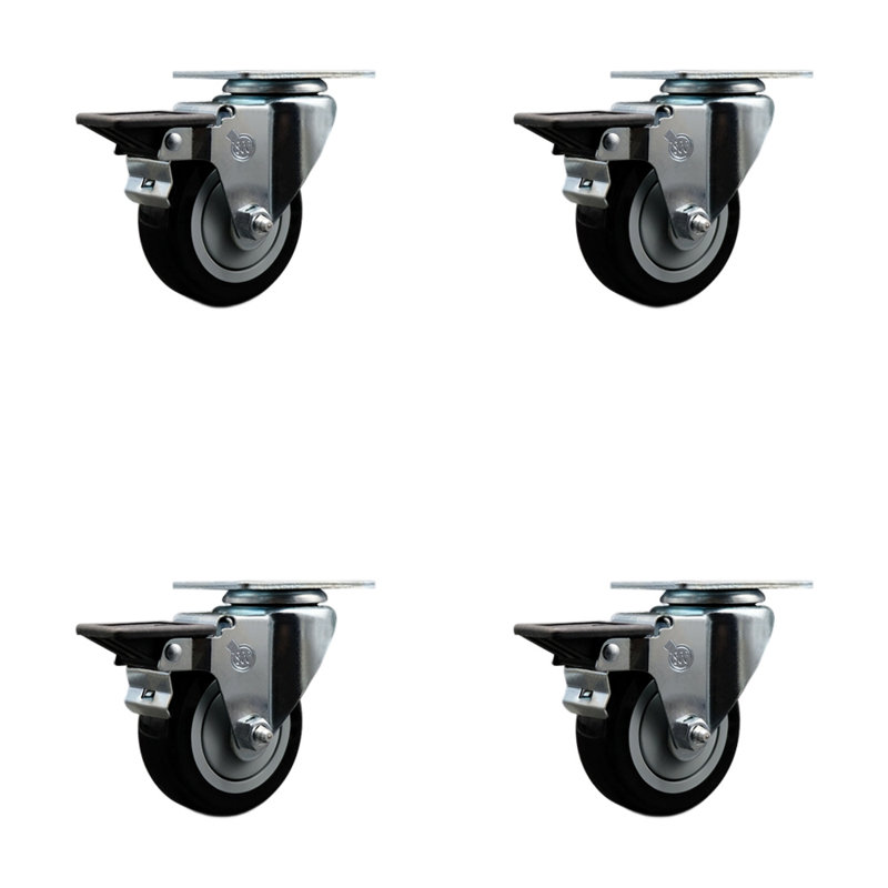 Polyurethane Caster, Black