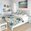 Ensemble de couvre-lit avec taies décoratives Coastal Symphony Tropical - Beige Tropical-77973247