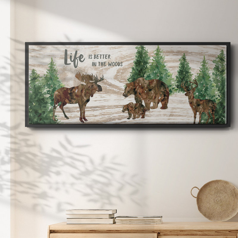Better in the Woods- Framed Canvas