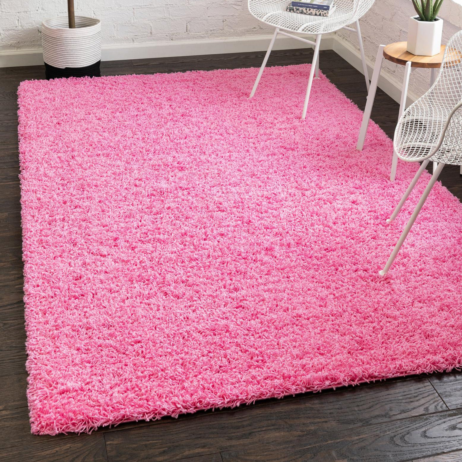 Ebern Designs Isidore Blush Area Rug, Pink