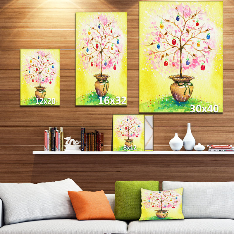 « pâques tree », reproduction sur toile tendue, H 32 po x l 16 po x P 1 po