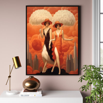 Art Deco Cosmopolitan Dancers - Fashion Woman Wall Art