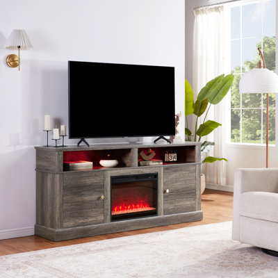 Console de meuble télé avec foyer et chauffage 70 po Terra