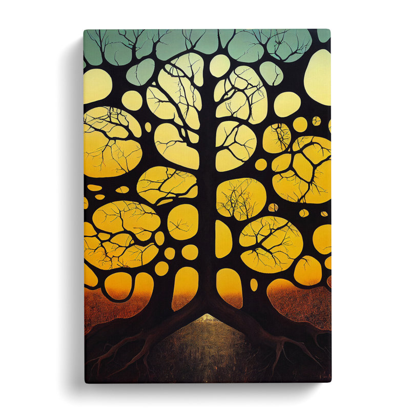 Mystical Tree Abstract - Wrapped Canvas, 60cm H x 40cm W x 3cm D