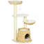 Arbre à chat Pawhut 47 po, centre d'activités pour chat, jouet d'escalade avec peluches de quenouilles, lit, condo, poteau à griffes en sisal et ballon suspendu, naturel