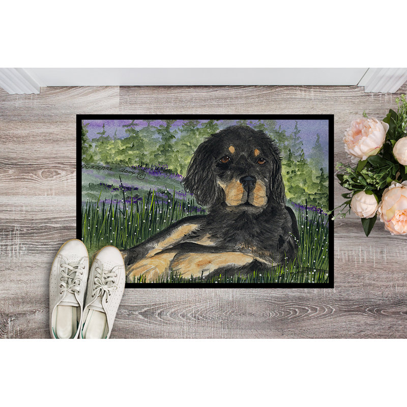 Tapis de porte d’intérieur anti-dérapant gordon setter, Rectangle 2 pi x 3 pi