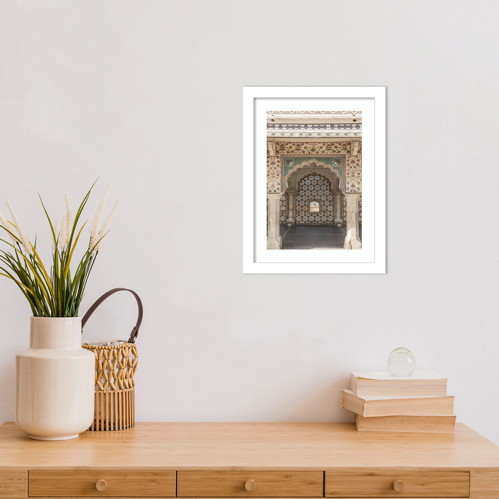 Daisey "Desert Palace" Print, White, 13" H x 10" W