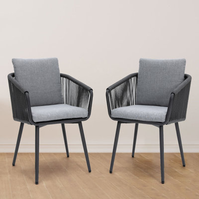 Outdoor/Indoor Dining Armchair with Cushion