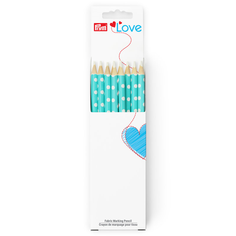 Prym Love Fabric Marking Pencils, 10 pc, Blue