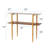 Glass Sofa Table, Mid-century Modern Entryway Table With Tempered Glass & Golden Legs, 2-tier Behind Couch Table For Living Room Hallway Entrance, Brown-1523945420