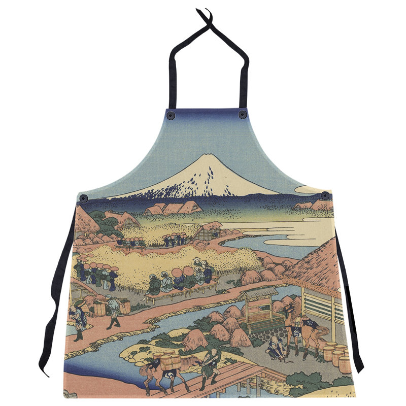 Bib Apron, Orange/Blue